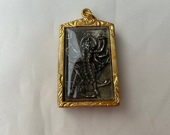 Kali  Goddess Gold Micron Pendant Talisman Amulet