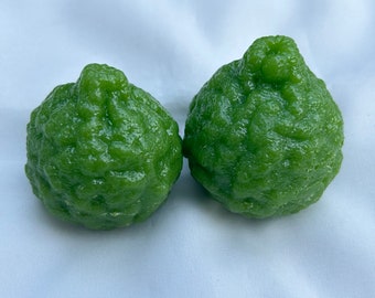 2 PCS Fake Kaffir Lime Artificial Vegetable for Display, Kitchen Decor