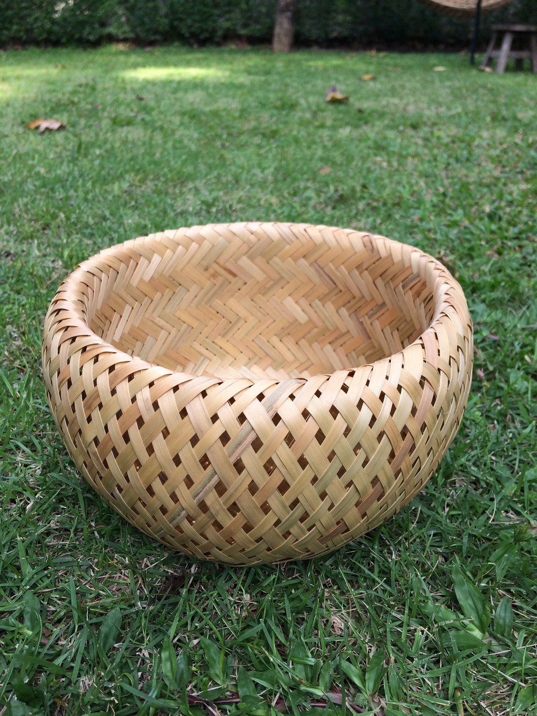 Woven Bamboo Plant Basket Versatile Basket Wicker Etsy