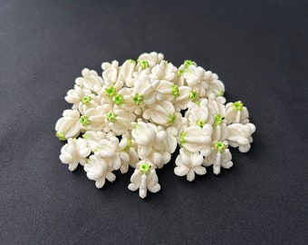 100 PCS Fake Calotropis Giantea Dahlia Crown Flower Clay Flower for Jewelry Making, Garland, DIY