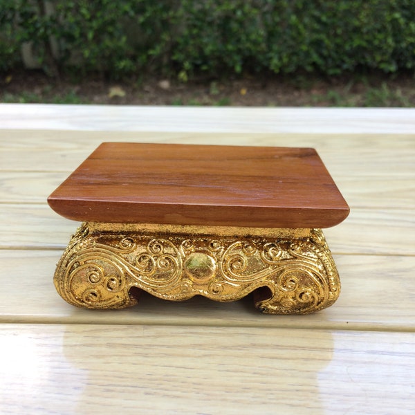 Mini table d'autel en bois, support pour statue de Bouddha