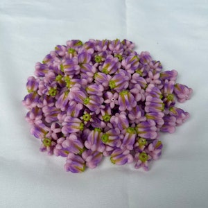 100 PCS Fake Calotropis Giantea Dahlia Crown Flower Clay Flower for Jewelry Making, Garland, DIY image 3