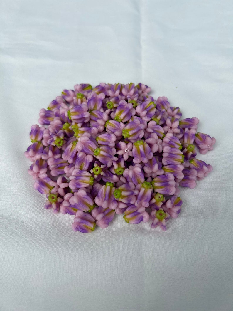 100 PCS Fake Calotropis Giantea Dahlia Crown Flower Clay Flower for Jewelry Making, Garland, DIY image 3