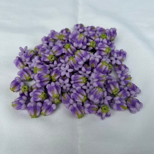 100 PCS Fake Calotropis Giantea Dahlia Crown Flower Clay Flower for Jewelry Making, Garland, DIY image 5