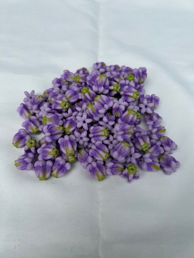 100 PCS Fake Calotropis Giantea Dahlia Crown Flower Clay Flower for Jewelry Making, Garland, DIY image 5