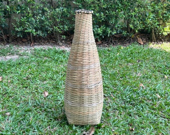 Woven Bamboo Vase Flower Basket for Home Decor 21" tall