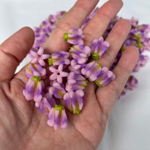 100 PCS Fake Calotropis Giantea Dahlia Crown Flower Clay Flower for Jewelry Making, Garland, DIY image 4