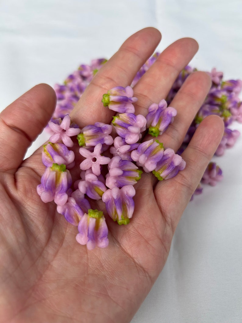 100 PCS Fake Calotropis Giantea Dahlia Crown Flower Clay Flower for Jewelry Making, Garland, DIY image 4