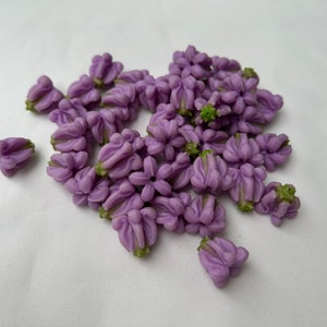 100 PCS Fake Calotropis Giantea Dahlia Crown Flower Clay Flower for Jewelry Making, Garland, DIY image 9