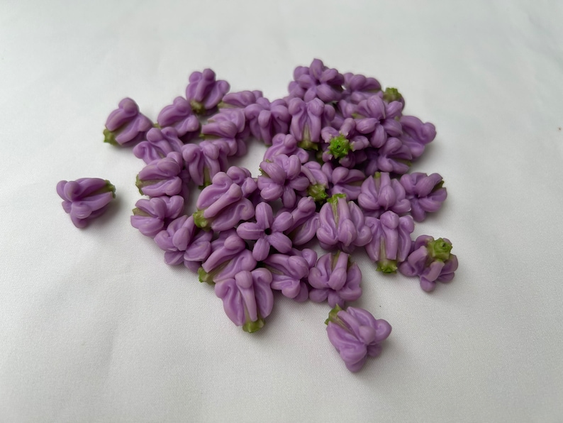 100 PCS Fake Calotropis Giantea Dahlia Crown Flower Clay Flower for Jewelry Making, Garland, DIY image 9