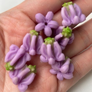 100 PCS Fake Calotropis Giantea Dahlia Crown Flower Clay Flower for Jewelry Making, Garland, DIY image 10
