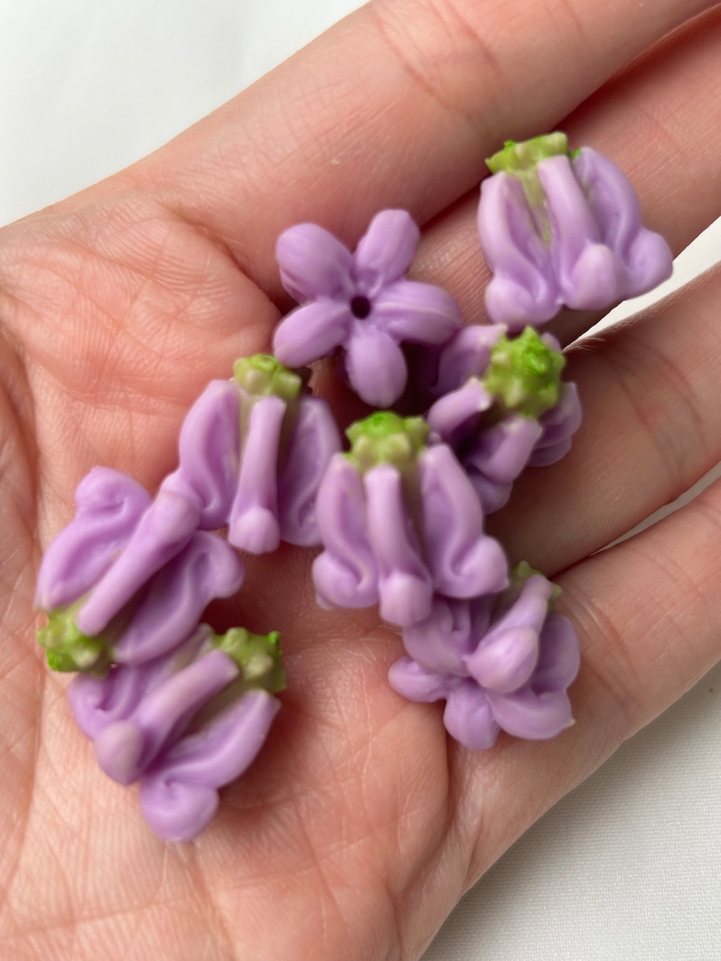 100 PCS Fake Calotropis Giantea Dahlia Crown Flower Clay Flower for Jewelry Making, Garland, DIY image 10