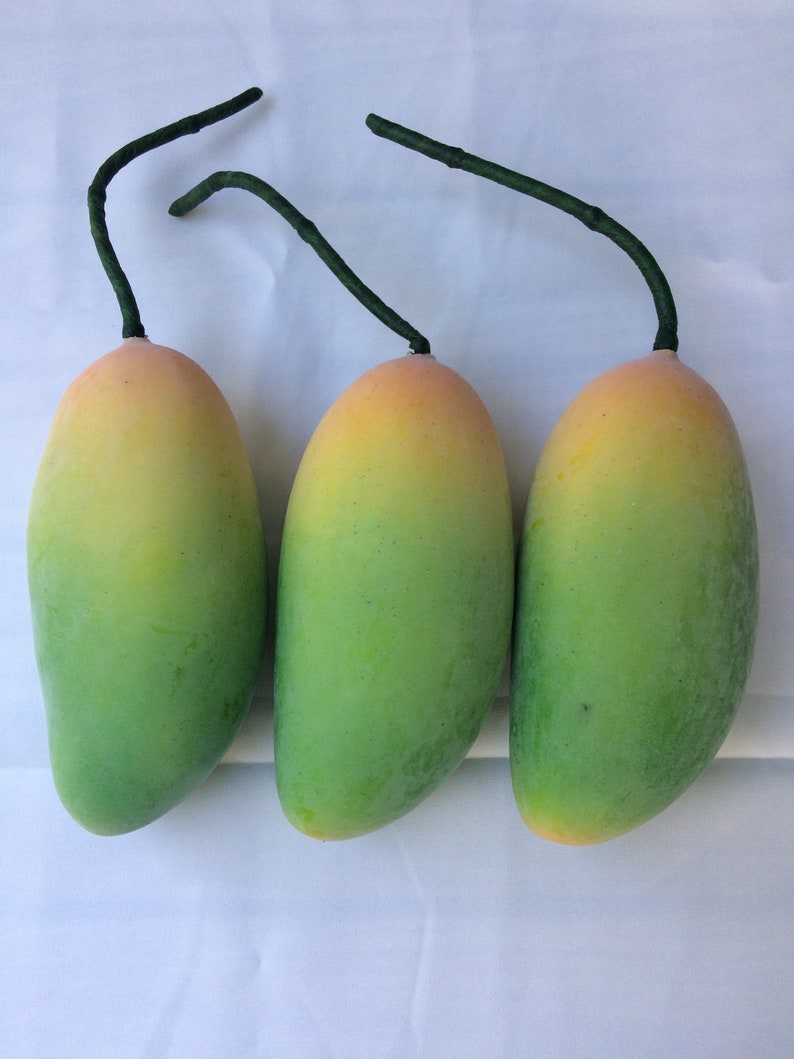 3 pcs Artificial Mangoes Faux Fake Fruit for Display zdjęcie 6