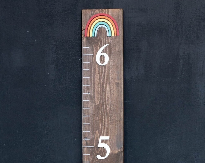 Custom Rainbow  3D Growth Chart Ruler