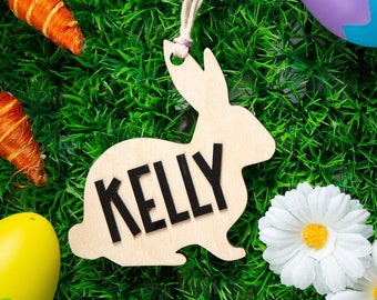 Personalized Easter Basket Tag | Bunny Easter Tags | Easter Basket Decor | Easter Gift Tag | Kids Easter Gifts | First Easter Basket