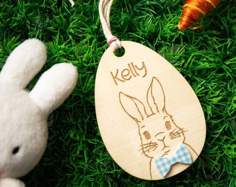 Personalized Easter Basket Tag | Bunny Easter Tags | Easter Basket Decor | Easter Gift Tag | Kids Easter Gifts | First Easter Basket