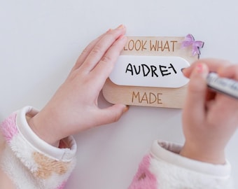 Look What I Made Magnets | Artwork Magnets | Kids Artwork Display | Kids Artwork Magnet | Name Magnets | Personalized Magnet