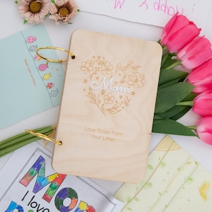 Porte-cartes pour la fête des mères | Cadeau personnalisé pour maman | Rangement pour cartes | livre de cartes |  Porte-cartes | Album photo pour maman | Cadeau pour nouvelle maman | Fête prénatale