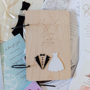 Gardienne de cartes-cadeaux de mariage| Cadeau de fiançailles | Cadeau de shower de mariage | livre de cartes | Porte-cartes en bois | Album photo de mariage | Cadeau nuptiale de douche