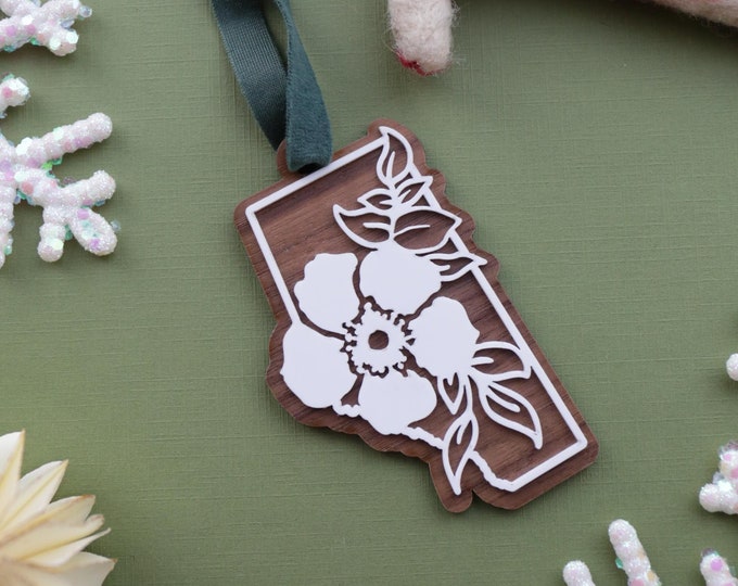 Christmas Ornament | Alberta Gifts | Canadian Gifts | Alberta Canada Ornaments | Stocking Stuffer | Canadian | Alberta Made | Wood Ornament