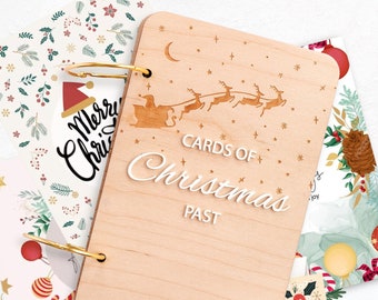 Livret de gardien de cartes de Noël | Porte-cartes de Noël | Cartes de Noël du passé | Porte-cartes de Noël | Album photo | Porte-cartes de Noël