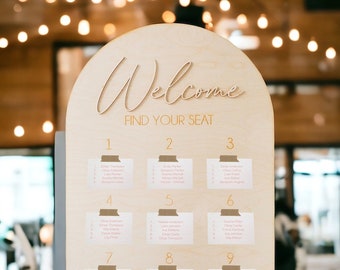 Wedding Seating Chart | Find Your Seat Sign | Wedding Seating Chart Sign | Table Seating Chart | Seating Plan | Custom Wedding Decor