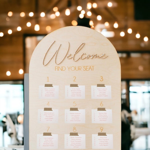 Wedding Seating Chart | Find Your Seat Sign | Wedding Seating Chart Sign | Table Seating Chart | Seating Plan | Custom Wedding Decor