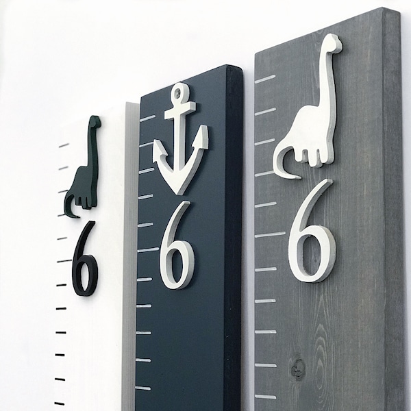 Growth Chart Ruler 3D | Playroom Decor | Wall Ruler | Personalized Wood Growth Chart | Nursery Decor Signs | Kids Wall Art | Toddler Bedroom