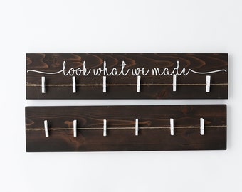 3D Look What I Made Sign + Extra Blank Art Sign | 24 " Kids Art Display | Playroom Wall Decor | Artwork Display | Kids Art Sign |  Signs