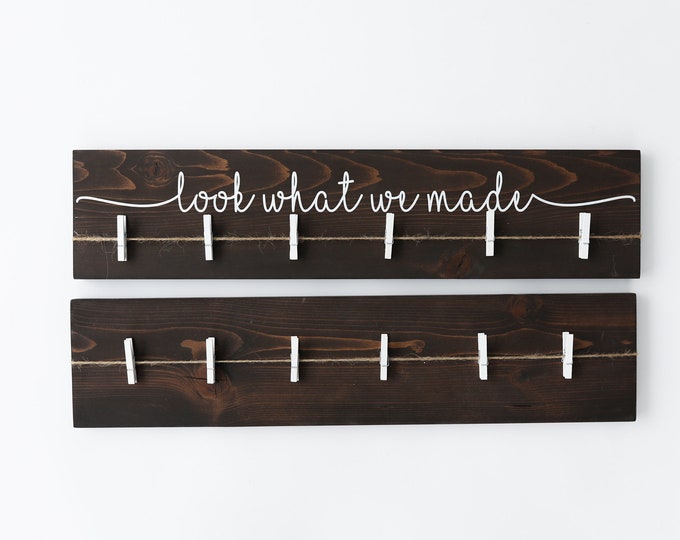 24" 3D Look What I Made Sign + Extra Blank Art Sign