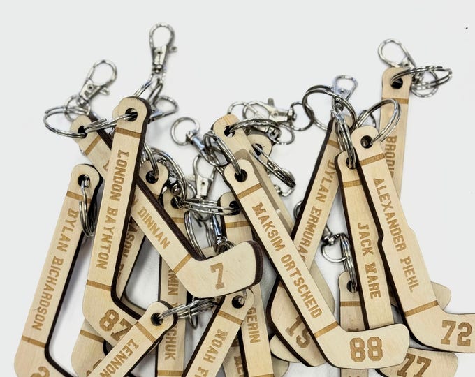 Personalized Hockey Stick Keychains