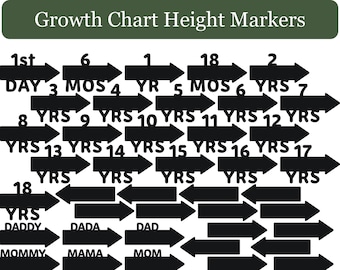 Marker Arrows | Height Markers Arrows for Growth Chart | Growth Chart Arrow | Simple Arrow Decal | Arrow to Mark Height | Toddler Room Decor