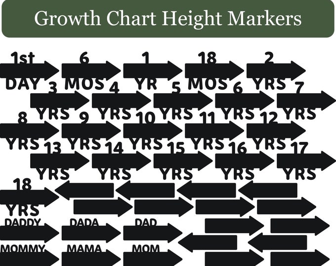 Vinyl Height Markers Arrows