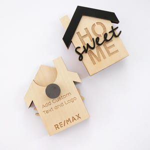 Aimant porte-cartes cadeau | Cadeau de pendaison de crémaillère personnalisé | Aimant de Noël personnalisé | Cadeau de pendaison de crémaillère | Porte-cartes cadeau café