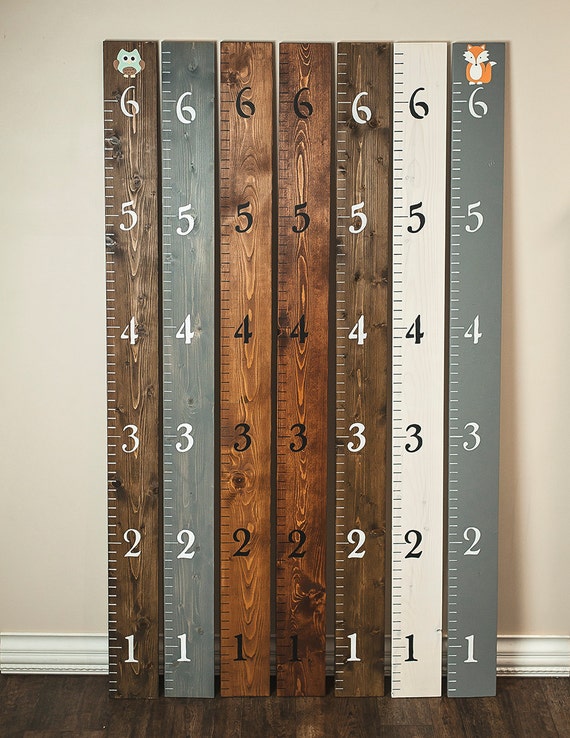 Wooden Growth Chart Ruler