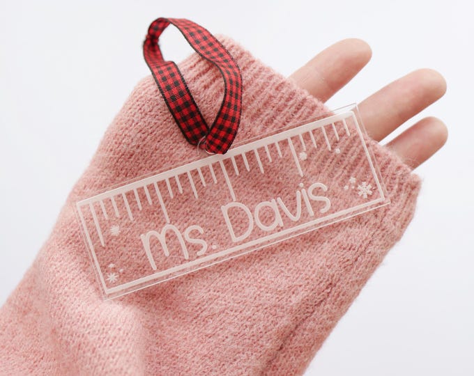 Teacher Christmas Ornament | Classroom Ruler Ornament | Personalized Daycare Gift | Personalized Teacher Ornament | Dayhome Gifts