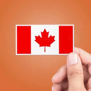 FREE SHIPPING | Waterproof Vinyl Sticker | Decal for Laptop Waterbottle | Waterbottle Sticker | Canadian Travel | Canada Flag Sticker