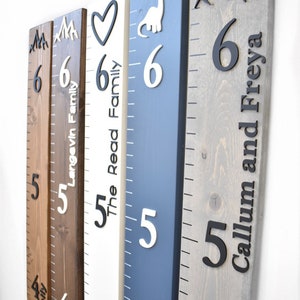 Growth Chart Ruler 3D Playroom Decor Wall Ruler Personalized Wood Growth Chart Nursery Decor Signs Kids Wall Art Toddler Bedroom image 5