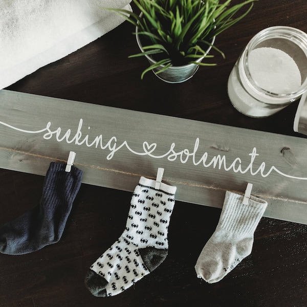 3D Laundry Sign |  24" Laundry Room Decor | Seeking Solemate Sign | Lost Socks  | Laundry Sign | Mudroom | Wall Decor | Housewarming Gift