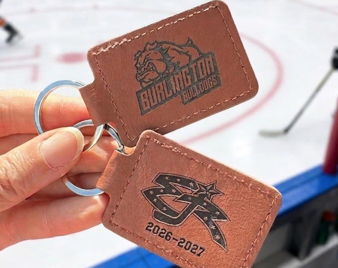 Personalized Engraved Leather Keychains