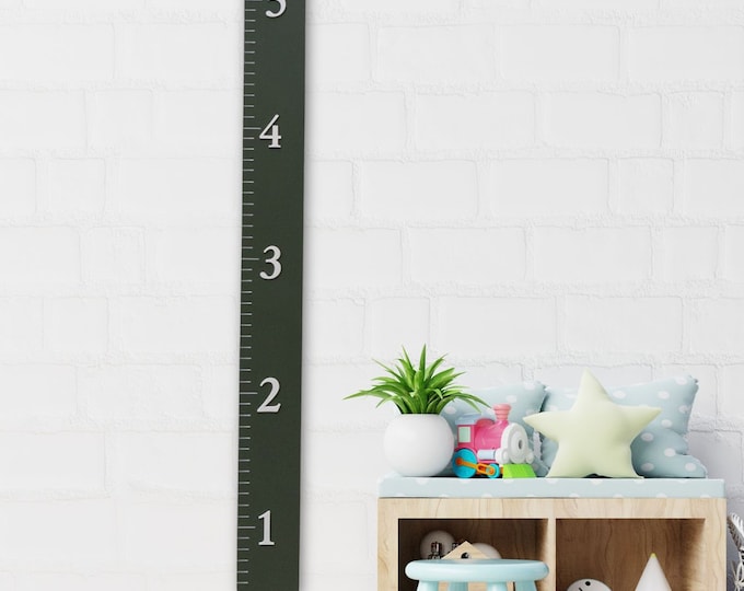 3D Moss Green Personalized Growth Chart
