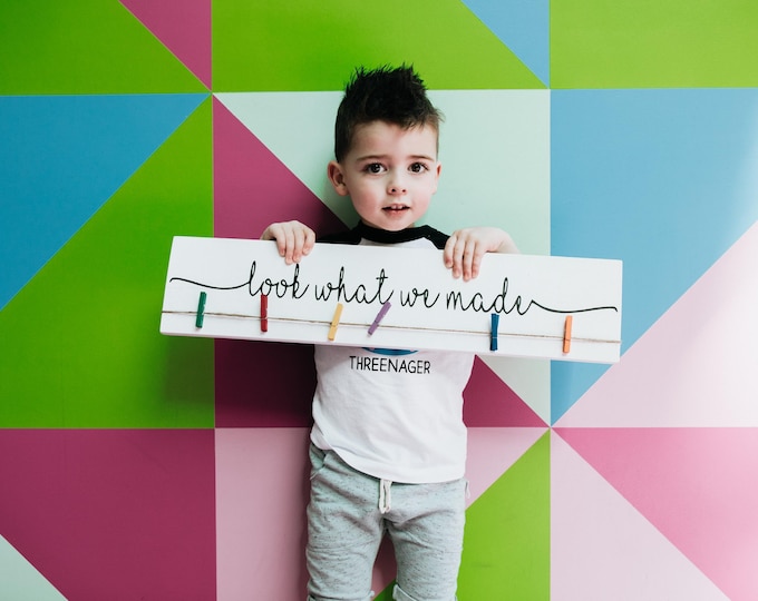 3D Kids Craft Look What I Made Sign | Wall Decor | 24"