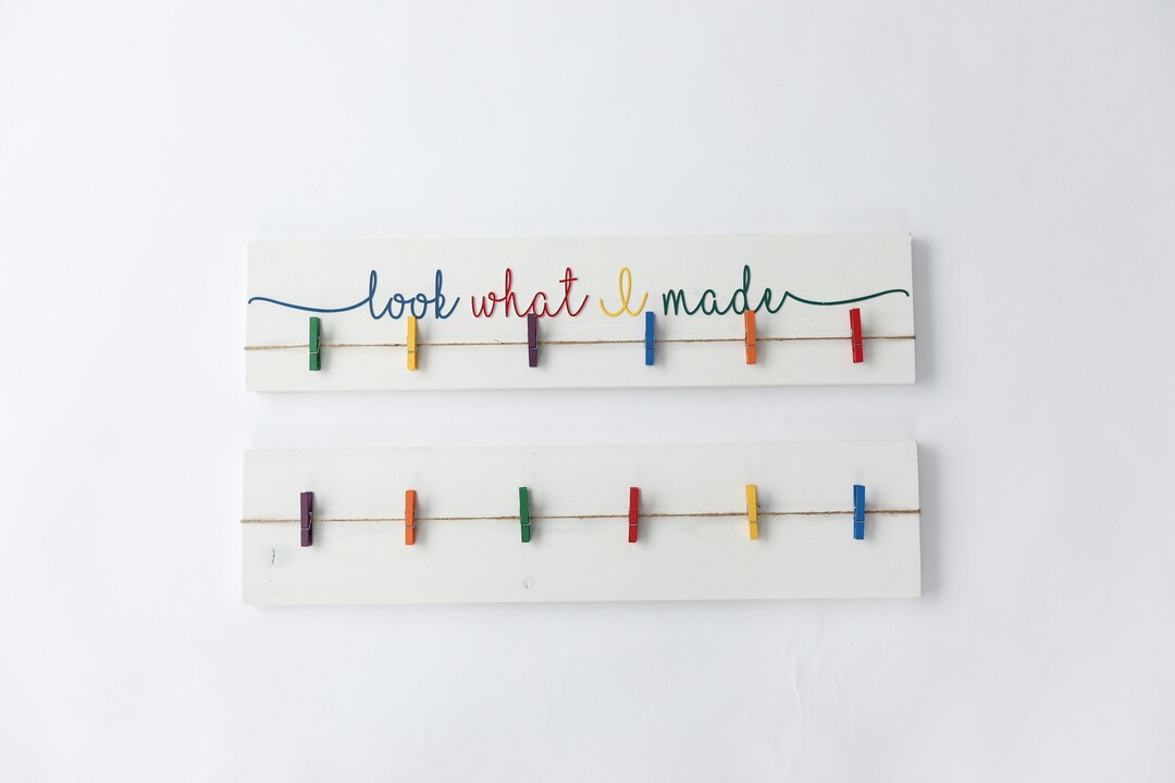 3D Kids Craft Sign Look What I Made Sign With Blank Sign | Rainbow ...