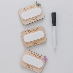 Look What I Made Magnets | Artwork Magnets | Kids Artwork Display | Kids Artwork Magnet | Name Magnets | Personalized Magnet