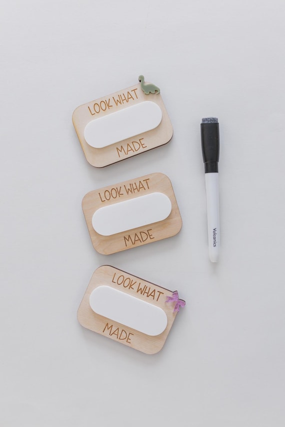 Look What I Made Magnets | Artwork Magnets | Kids Artwork Display | Kids Artwork Magnet | Name Magnets | Personalized Magnet