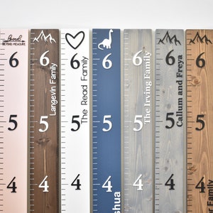 Growth Chart Ruler 3D Playroom Decor Wall Ruler Personalized Wood Growth Chart Nursery Decor Signs Kids Wall Art Toddler Bedroom image 1