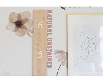 3D  Wood Ruler Growth Chart | Personalized Measuring Stick | Ruler | Nursery Decor | Playroom | Growth Ruler | Family Growth Chart Board