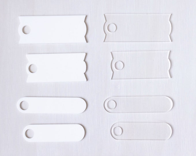 Stanley Bulk  Acrylic Name Plates | 40oz Quencher H2.0 Tumbler Acrylic Blank |  Bulk Stanley Tags | Bulk Tumbler Tags | Bulk Acrylic