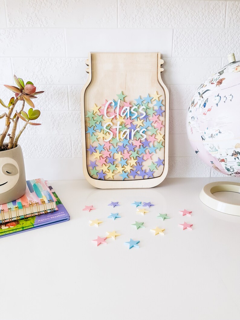 Xl classroom reward jar class star jar whole class reward etsy canada