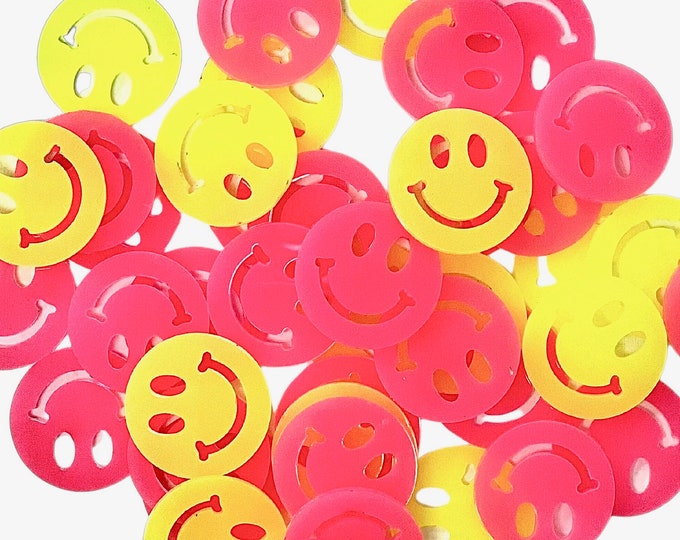 Extra Smiley Tokens | Neon Smiley Shapes